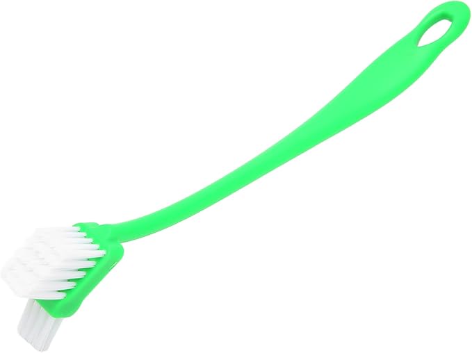 Universal Double Head Cleaning Brush Premium ABS Fiber Long Handle Brush for Juicer Bottle Cup Kitchen Bathroom Tile Grout Green 31cm
