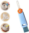 3 in 1 Cup Lid Cleaning Brush, 2024 Multifunctional Crevice Portable Cup Lid Cleaning Brush for Bottle Gap Tight Spaces Cup (Blue)