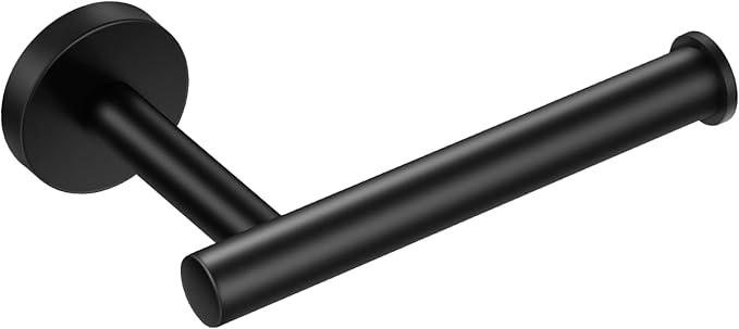 Toilet Paper Holder, Toilet Paper Roll Holder, Toilet Tissue Holder, Matte Black, Wall Mount, SUS304 Stainless Steel,Upgraded Size, Rustproof, for Bathroom/Washroom/Kitchen/RV/Camper
