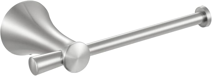 PARLOS Brass Toilet Paper Holder Tissue Roll Hanger for Bathroom & Kitchen Wall Mounted with Screws, Brushed Nickel