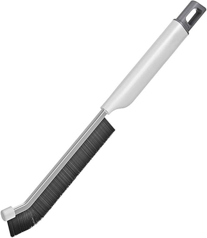 Space Saving Crevices Brush with Abrasive Bristles Perfect for Sink Edges Grout Lines Without Bending Over Bathroom Crevices Brush Long Handle