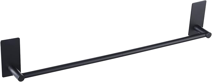 KES 20-Inch Towel Bar for Bathroom, Self Adhesive Hand Towel Holder No Drill Wall Mounted SUS 304 Stainless Steel Matte Black, A7000S50B-BK