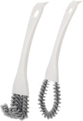 2pcs Crevice Cleaning Brush Set with U-Shaped and Angled Scrub Brushes, Handheld Soft Bristle Kitchen Tools for Stove, Grill, Window Track, and Tight Space Deep Cleaning