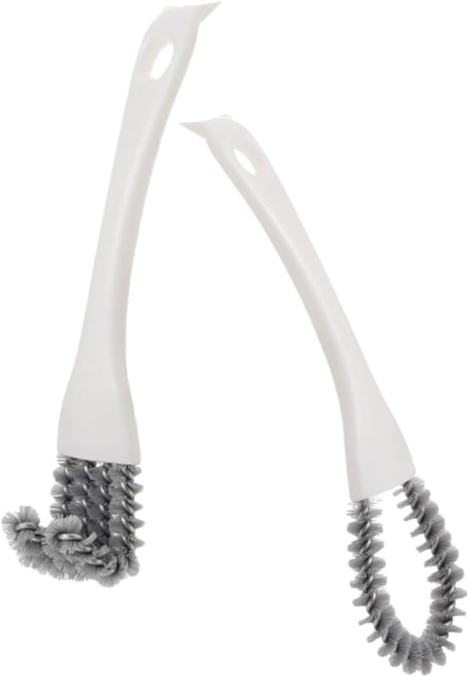 2pcs Multifunctional Crevice Cleaning Brush Set with Stiff Bristles for Kitchen Stove Grout and Window Track Cleaning, Sturdy Household Scrubbers for Hard-to-Reach Areas