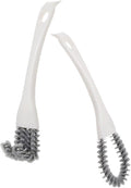 2pcs Multifunctional Crevice Cleaning Brush Set with Stiff Bristles for Kitchen Stove Grout and Window Track Cleaning, Sturdy Household Scrubbers for Hard-to-Reach Areas