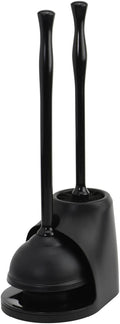 Casabella Bowl Brush & Plunger Combo - Heavy-Duty Toilet Plunger and Cleaning Brush, Ergonomic Handles, Durable BowlBrush, Tackles Tough Clogs, Discreet Storage (Pack of 6)