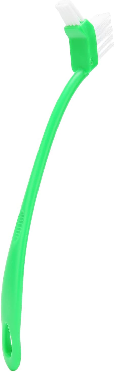 Universal Double Head Cleaning Brush Premium ABS Fiber Long Handle Brush for Juicer Bottle Cup Kitchen Bathroom Tile Grout Green 31cm