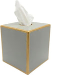 Jaye’s Studio Decorative Metal Tissue Box Cover Square Tissue Box Holder for Bathroom Bedroom Accessories Vanity Countertop Nightstand Desk & Home, Cube Tissue Holder & Farmhouse Decor (6x6x5, Taupe)