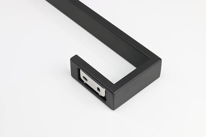 TocTen Bath Towel Rack - Square Base Thicken SUS304 Stainless Steel Towel Bar for Bathroom, Bathroom Bar Accessories Towel Rod Heavy Duty Wall Mounted Towel Holder (Matte Black, 24 Inch)