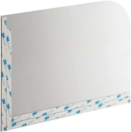 Stainless Steel Hand Sink Side Splash Kit, 14 x 10 Inches, Type 304, 18 Gauge, Right Hand, Silver, with Adhesive Tape