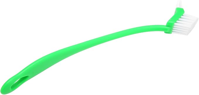 Universal Double Head Cleaning Brush Premium ABS Fiber Long Handle Brush for Juicer Bottle Cup Kitchen Bathroom Tile Grout Green 31cm