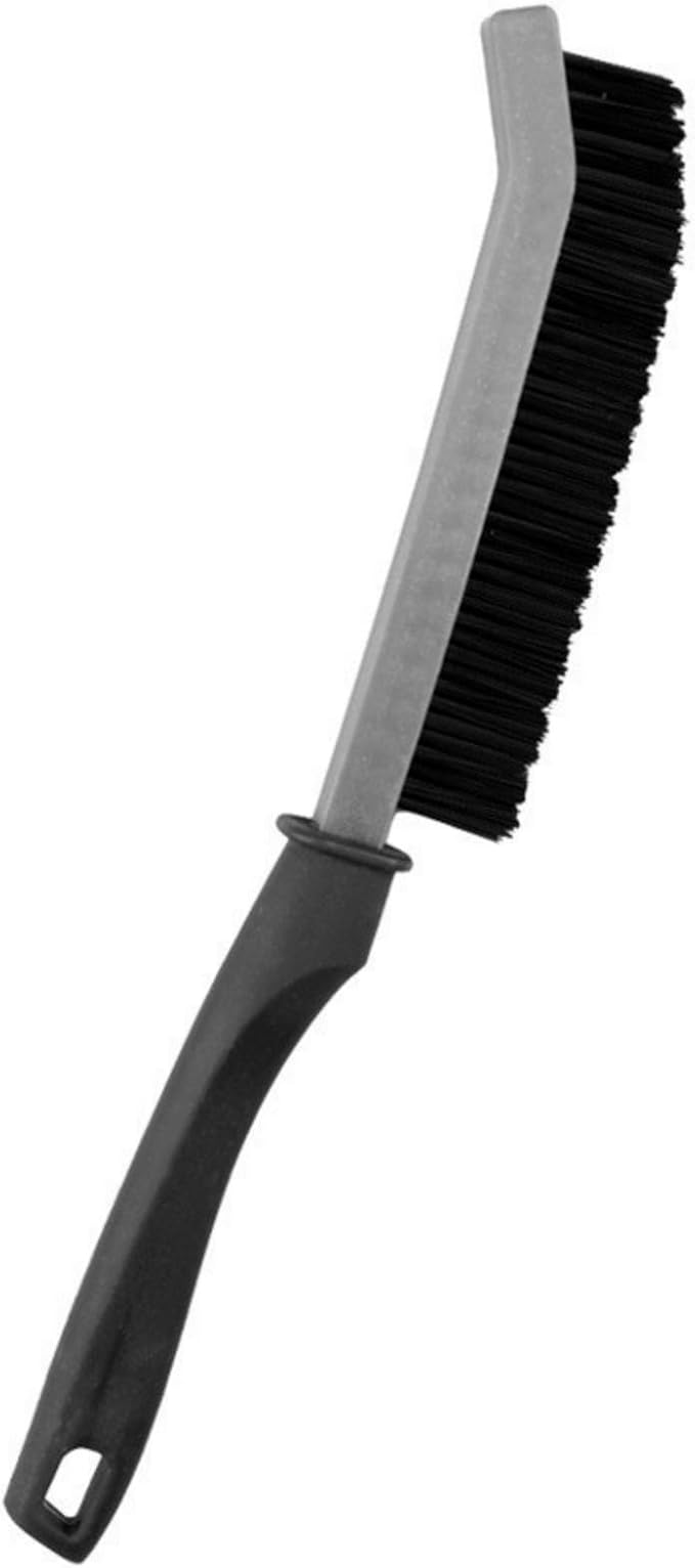 Ergonomic Handle Heavy Duty Scrub Brush for Stubborn Grime Grout Window Edges Sturdy Construction Long Handle Narrow Design Brush