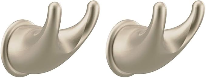 Moen YB8003SN Mason Robe Hook, 1 Count (Pack of 2), Satin Nickel