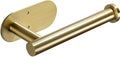 YIGII Adhesive Toilet Paper Holder - Brushed Brass Toilet Roll Holder Stick on Wall for Bathroom, SUS 304 Stainless Steel