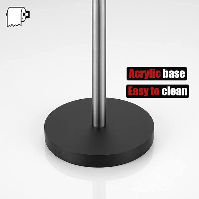 JQK Toilet Paper Storage Stand, 304 Stainless Steel Thicken 0.8mm Tissue Reserve Holder Dispenser for Bathroom, Brushed Steel, TPS180-BN