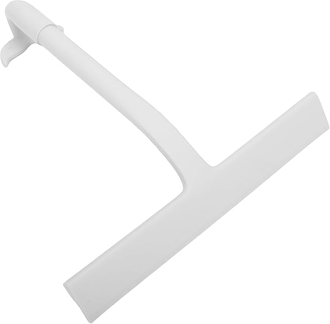 Focket Silicone Shower Squeegee, Builtin Hook Design Multipurpose Window Wiper, Bathroom Glass Scraper with 145 Angled Handle for Shower Doors Tiles and Mirrors (Gray)