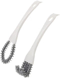 2pcs Multifunctional Kitchen Cleaning Brushes Set, Heavy Duty Grout Cleaner Brush and U-Shaped Crevice Scrubber, Soft Bristle Tool for Stove, BBQ Grill, and Hard-to-Reach Corners