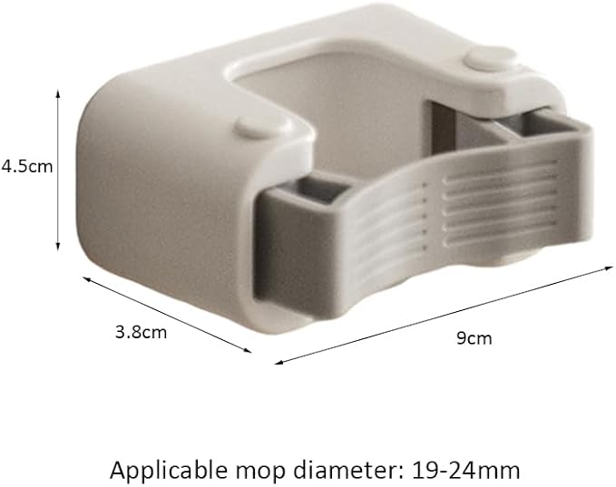 Broom Holder Wall Mount Mop and Command Broom Hanger Organizer Wall Mount Self Adhesive (2 Single clip)