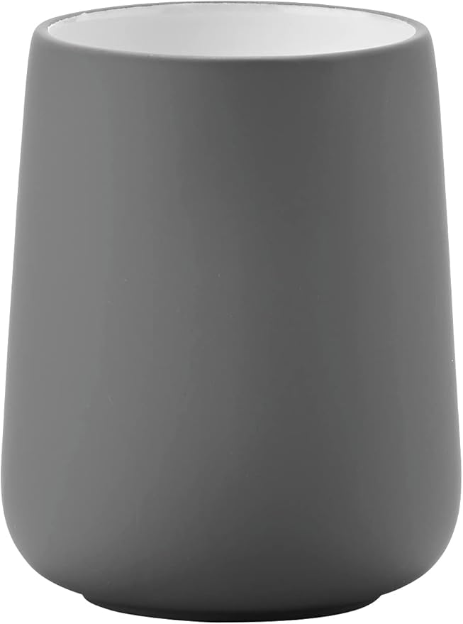 ZONE DENMARK Nova One Toothbrush Cup | Sleek & Durable Modern Bathroom Accessory | Revitalize Your Daily Routine with Scandinavian Elegance and Practicality Unite- (Gray Marl)