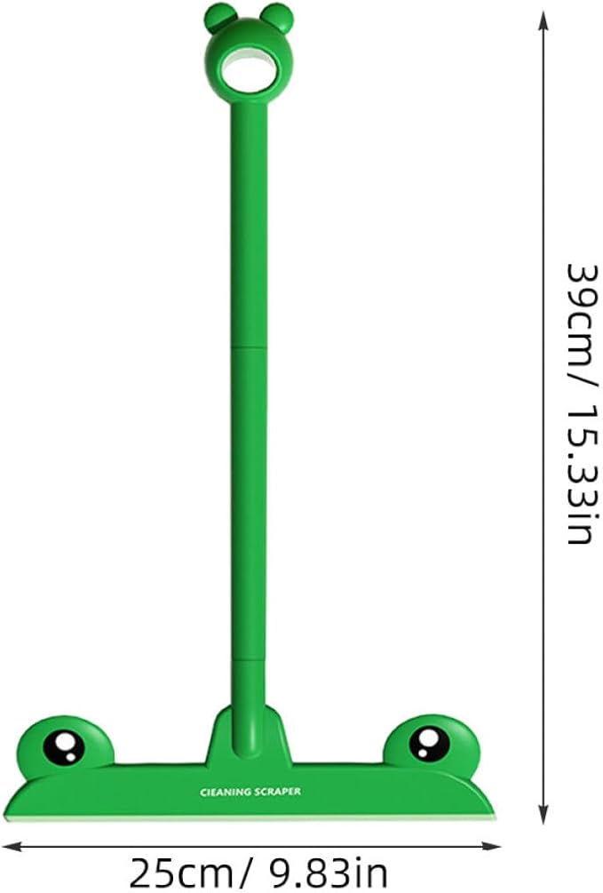 DECHOUS Creative Frog Shower Squeegee Plastic Window Cleaning Tool Glass Squeegee for Bathroom Shower Doors Tile and Car Windshield Cleaning