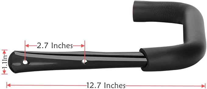12.7 Inch Heavy Duty Large Tool Hanger, 4 Pack Wall Mounted Garage Storage Hooks, Indoor Black + Red 12.7Inches x 9.2Inches