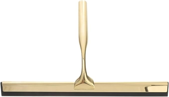 Window Squeegee Golden Shower Squeegee Stainless Steel Wiper Scraper for Glass Door Mirror Window Tile Cleaning for Shower Glass
