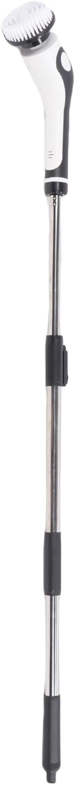 Dioche Cordless Cleaning Brush Scrubber IPX7 Water Proof Electric Bathroom Brush Cleaner with 9 Replaceable Heads Telescopic Handle Voice Broadcast for Bathroom Kitchen Floors Cars
