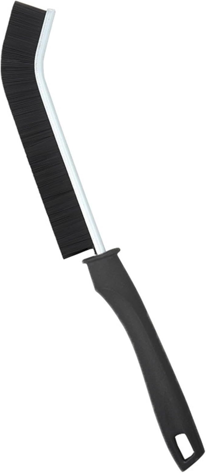 Ergonomic Handle Heavy Duty Scrub Brush for Stubborn Grime Grout Window Edges Sturdy Construction Long Handle Narrow Design Brush