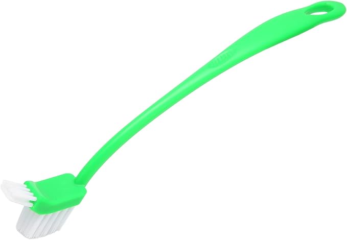 Universal Double Head Cleaning Brush Premium ABS Fiber Long Handle Brush for Juicer Bottle Cup Kitchen Bathroom Tile Grout Green 31cm