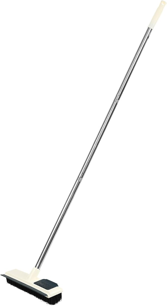 Cabilock Floor Scrub Brush with Long Handle Stiff Bristle Hard Cleaning Brush for Bathroom Tile and Floor 108cm for Household Shower and Grout Cleaning