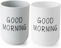 Toothbrush Cup 2Pcs, Bathroom Toothbrush Holder, Storage Cup 300ml, Drinking Cup, Reusable (Gray + White)