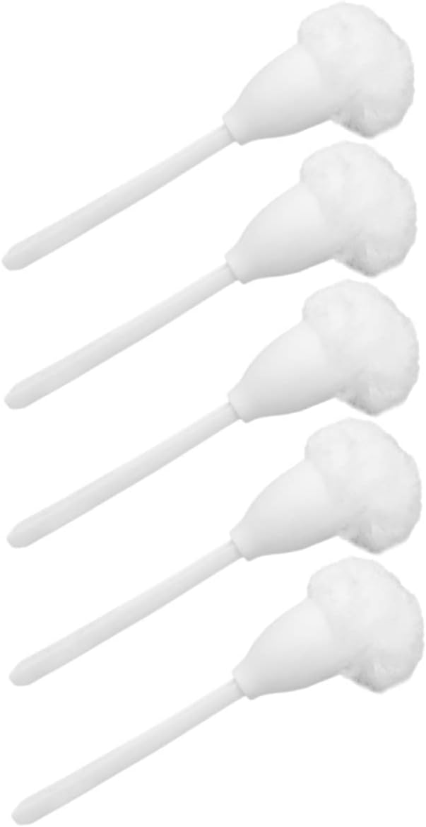 Yardwe 5pcs Soft Brush for Bathroom Bowl Brush and Holder Bathroom Brush Electric Bowl Swab Bathroom Brush Nylon Fiber Grip White Long Handle