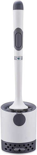 Toilet Brush and Holder Set | Toilet Scrubber,Long-Handle Ergonomic Attachment Scrubber Cleaning Tool Scrub-Resistant Bristles for Apartment Shower Bathroom RV Grout Restoration Sink Stone Floor