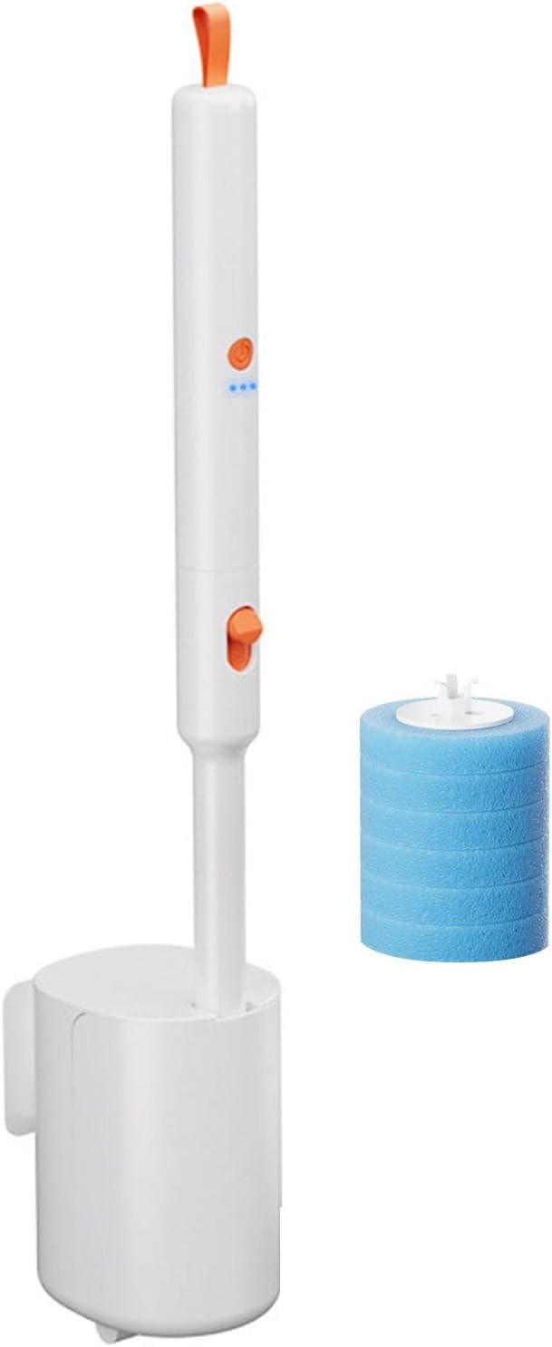 Wall Mounted Electric Toilet Electric Toilet Scrubber Throwaway Brush Head Easy 360 Degree Stain Removal Disposable Brush Head for Toilets