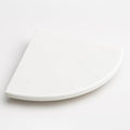 9 Inch Super White Engineered Marble Corner Shower Shelf Bathroom Caddy, Wall Mounted Shower Shelf, Classic Flatback Design (1)