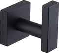 Bath Towel Hook, Bathroom Lavatory Accessories Wall Mount Single Coat and Robe Hook SUS304 Stainless Steel, Matte Black Square (1PC)…