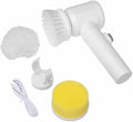 Multifunctional Electric Cleaning Brush, Handheld Cordless Power Scrubber with 3 Replaceable Brush Heads, for Home Shower Bathtub Tile Sink White