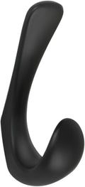 1 Pack Towel Hooks for Bathrooms Wall Mounted, Matte Black Bathroom Hooks for Towels, Robe & Towel Hook for Wall, Modern Black Bath Towel Hook