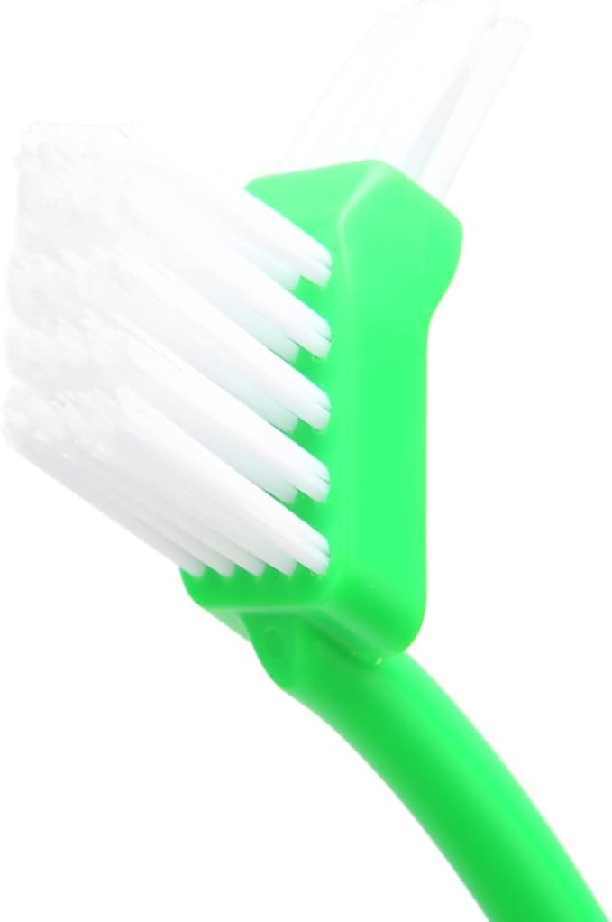 Universal Double Head Cleaning Brush Premium ABS Fiber Long Handle Brush for Juicer Bottle Cup Kitchen Bathroom Tile Grout Green 31cm