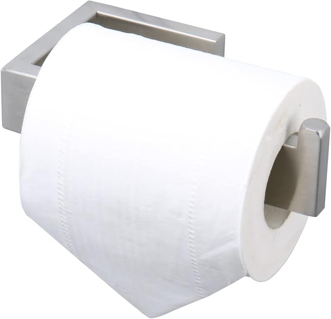 TocTen Toilet Paper Holder-Bathroom Tissue Holder Fit Big Roll Paper, Toilet Paper Roll Holder Wall Mounted Made of Thicken 304 Stainless Steel, Suitable for Bathroom, Kitchen, Office (5.9In, Brushed)
