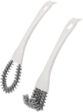 2pcs Multifunctional Kitchen Cleaning Brush Set, U-Shaped and Angled Crevice Scrubbers for Stovetop, Grill, and Narrow Gap Cleaning, Household Multi-use Grout and Groove Scrubber