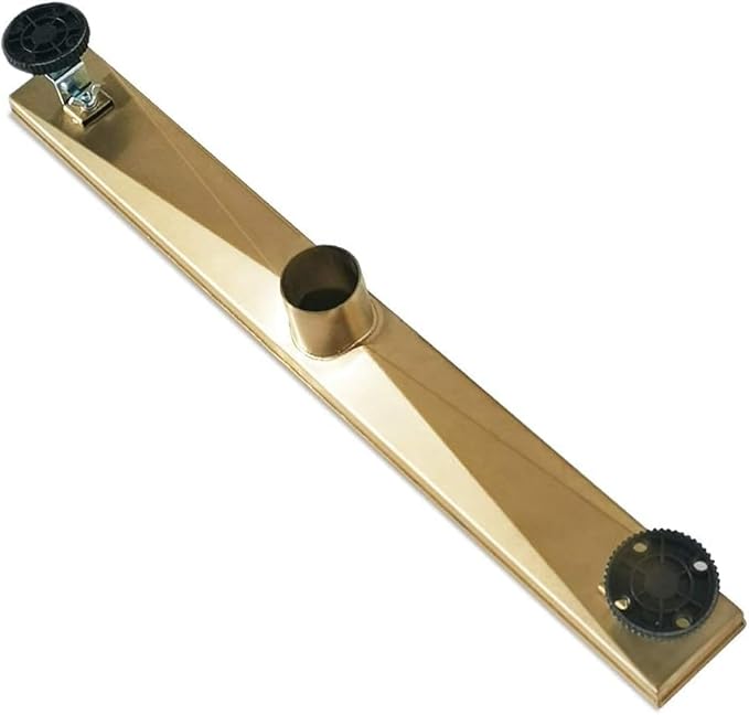 Neodrain 60-Inch Gold Linear Shower Drain, 2-in-1 Flat & Tile Insert Cover, Stainless Steel Linear Drain, Brushed Brass Rectangle Shower Floor Drain with Hair Strainer, Watermark&CUPC Certified