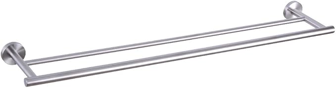 GERZWY Bathroom Double Towel Bar Stainless Steel 36-Inch Bath Towel Bar Modern Style Wall Mount Brushed Finish AG1102C92-LS