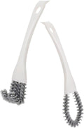 Multi-use Kitchen Cleaning Brush Set 2pcs (u-Shaped Angled) Crevice Scrub Brush for Dead Corners, Grout Lines, and Stove Grill Cleaning Tool for Household Use