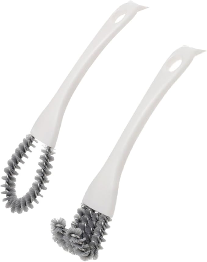 Multifunctional Kitchen Cleaning Brush 2pcs U-Shaped and Angled Handheld Scrub Brushes for Crevice, Stubborn Stain Removal, Hard-to-Reach Corner Cleaner, Home Accessory