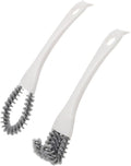 Multifunctional Kitchen Cleaning Brush 2pcs U-Shaped and Angled Handheld Scrub Brushes for Crevice, Stubborn Stain Removal, Hard-to-Reach Corner Cleaner, Home Accessory