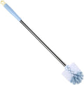 Stainless Steel Handle Toilet Brush with Hygienic Ventilated Stand – Scratch PP for Bowl, Grout & Shower – Modern Bathroom Scrubber