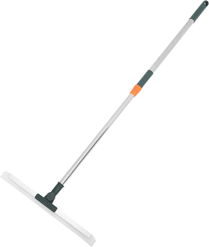 SUPVOX Long Handle Silicone Squeegee 36cm with Telescopic Rod, Floor and Shower Glass Scraper for Tile Cleaning, Bathroom and Kitchen Window Wiper