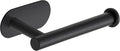 2 Pack Adhesive Toilet Roll Holder Stand - Matte Black SUS304 Stainless Steel, Rustproof Toilet Paper Holder No Drilling Tissue Holder for Kitchen Bathroom Wall Mount Bathroom Tissue Holder