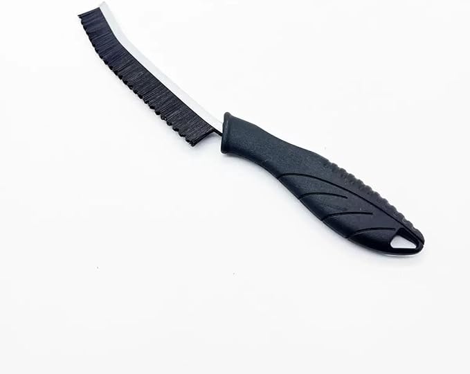 Kitchen,Bathroom Cleaning Brush with Ergonomic Handle, Black